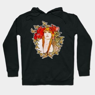 Art Nouveau Bird Girl Hoodie